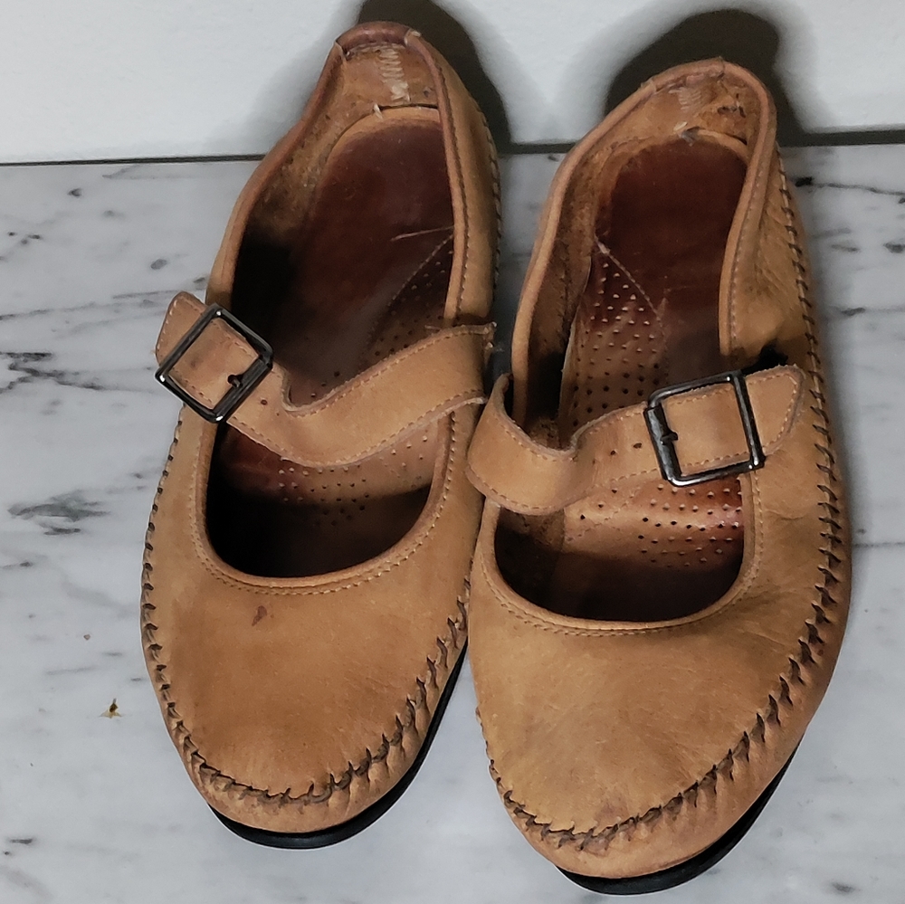 Dexter brown leather suede shoes women's size 8.5